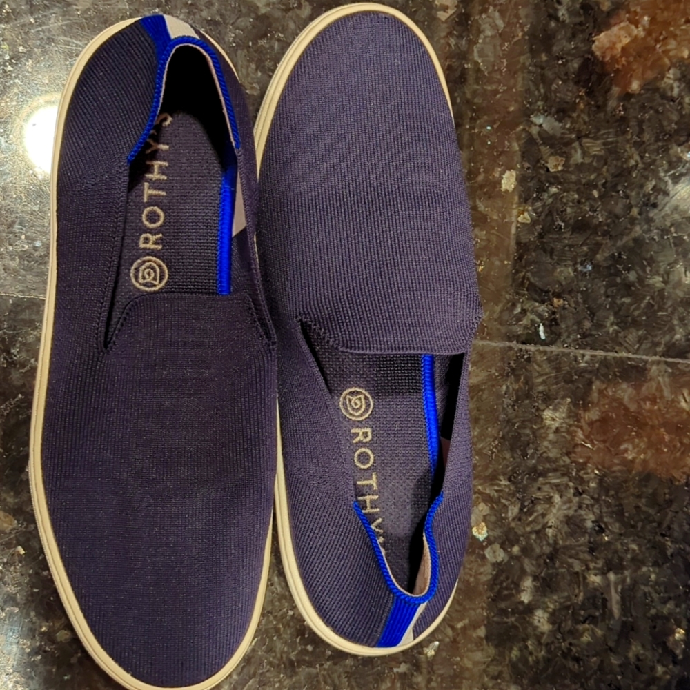 Navy Blue Rothy Slip -Ons size 9.5